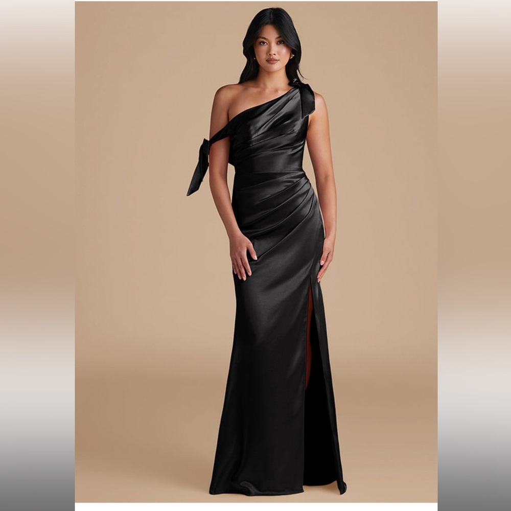 Azazie Black One-Shoulder Gown